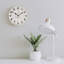 Décoration murale 12 x 12 pouces, motif floral gris, gris