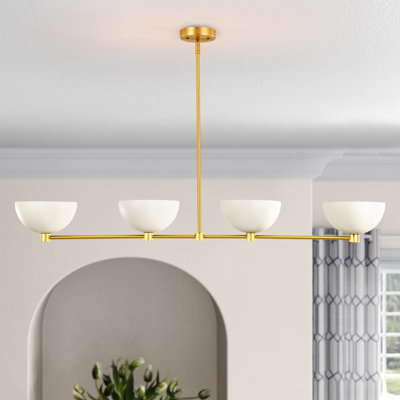 Lustre suspendu pour îlot de cuisine 4 lumières Radiantix