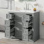 Meuble-lavabo moderne 36 po avec lavabo en céramique élégant Amory et rangement en bois véritable et panneau de fibres à densité moyenne Amory-123817810