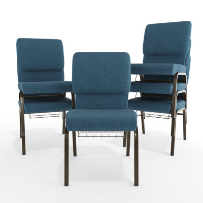 Chaise d'égelier en tissu avec support pour livres Mikolaj