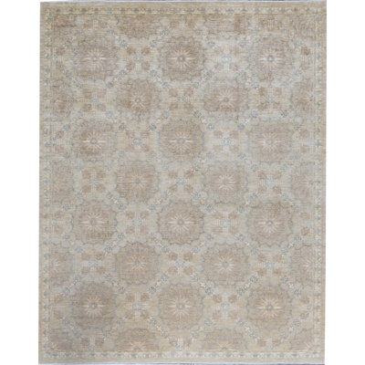 Ziegler Hand-Knotted High-Quality Green Area Rug