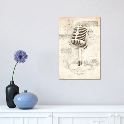 Microphone by Cornel Vlad - Painting on Canvas