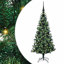 vidaXL Artificial Pre-lit Christmas Tree Green PVC and Metal-880927688