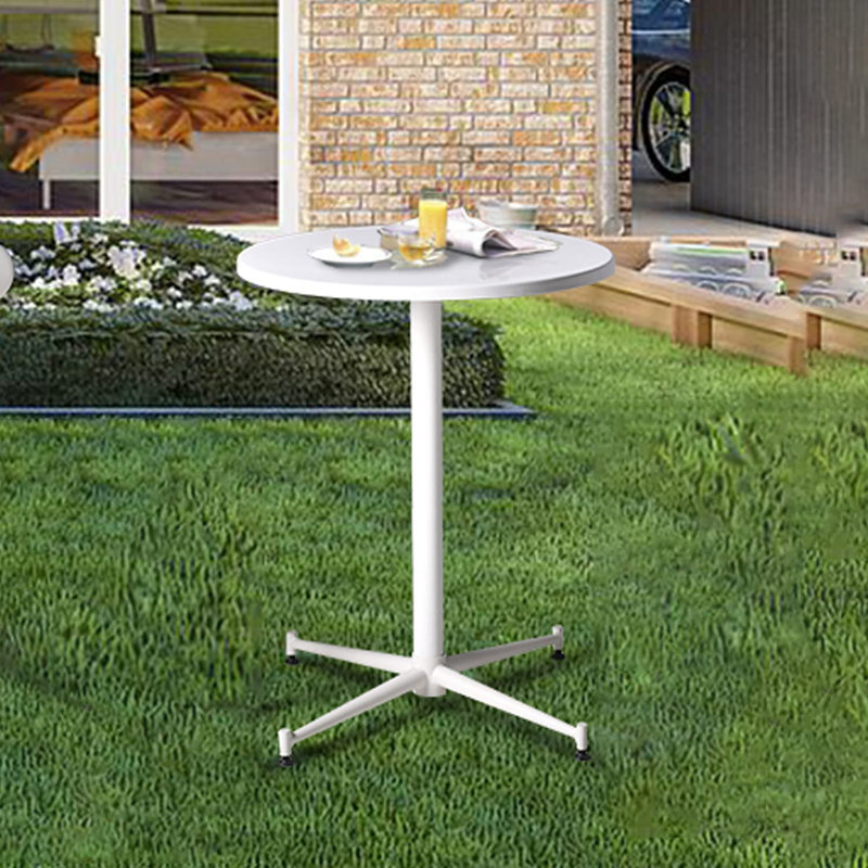 Timbia Round Metal Outdoor Dining Table , in. W in. D, 23.62" W