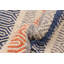 Tapis orange / bleu / ivoire en laine Kilim