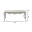 Table basse de style traditionnel toscan en bois argenté