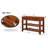 Console Sofa Table with 2 Storage Drawers and 2 Tiers Shelves, Mid-Century Style 42'' Solid Wood Buffet Sideboard-1710790639
