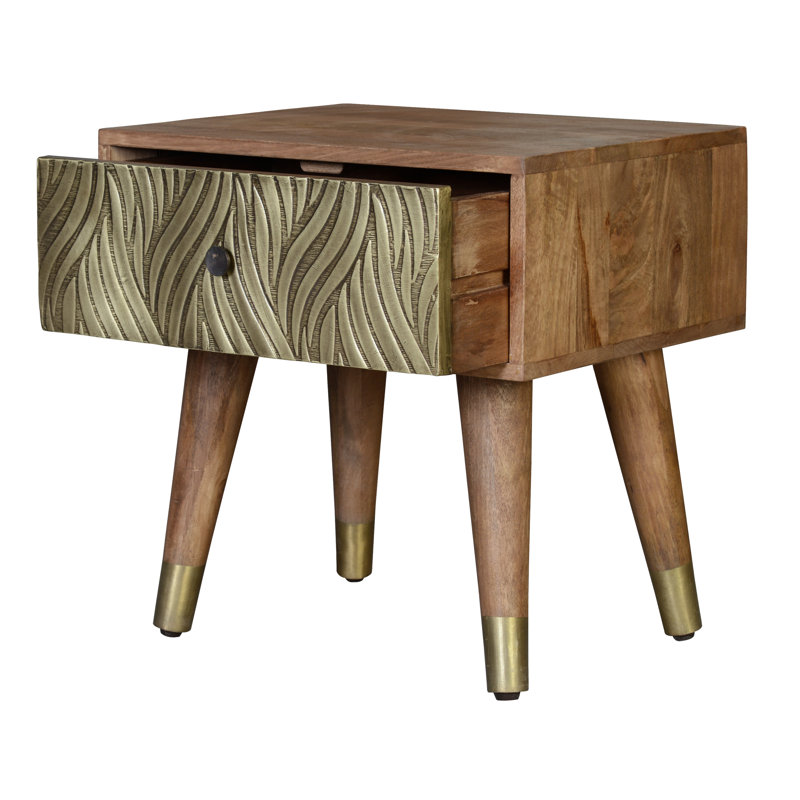 Aurelia 50cm W Solid Wood Bedside Table