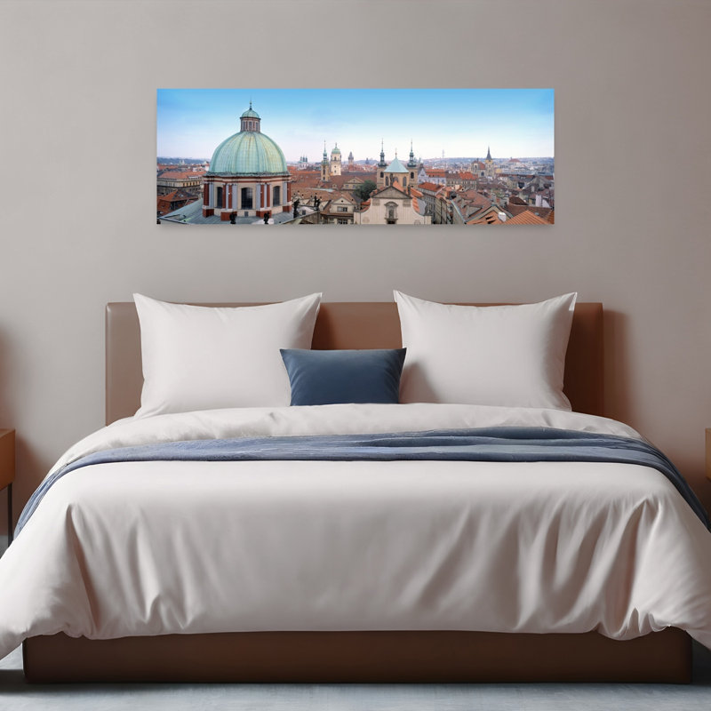 Church In A City Prague Czech Republic by Frank Chmura - Wrapped Canvas Panoramic Print, 40.64 cm H x 121.92 cm W