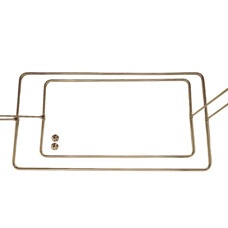 Tringle rectangulaire à rideau de douche extensible, l 45 po x P 25 po, Laiton brut non laqué