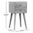 11.81'' W Solid Wood Nightstand-766519446