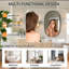 Oval Aluminum Frame Wall Mirror with Vertical Mount for Bathroom, Bedroom, Entryway-1732030683