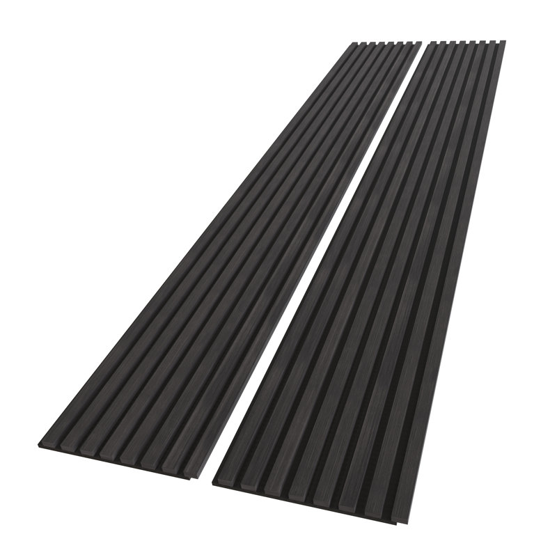 Panneaux muraux en bois acoustique, Gris anthracite
