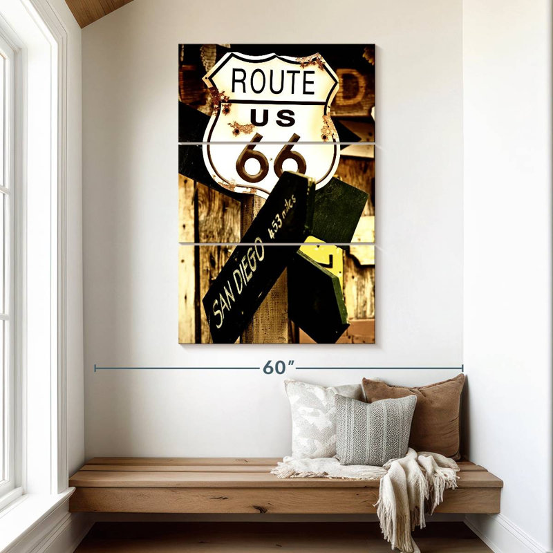 Mehar Route 66 Sign, 50" H x 32" W