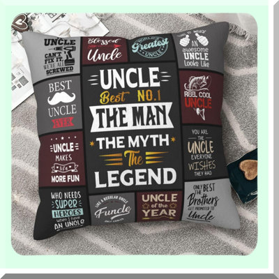 Funny Uncle Birthday Pillow - Niece Nephew Gift - Uncle Gifts for Everything - Kids Birthday Present - Pillow Cover