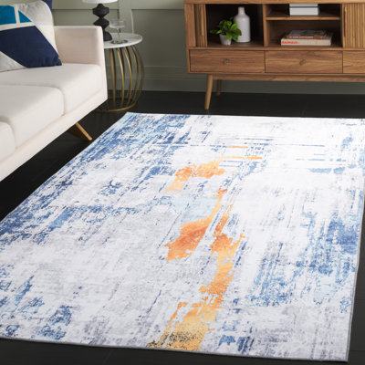 Tapis gris / bleu Josalina Monica 812
