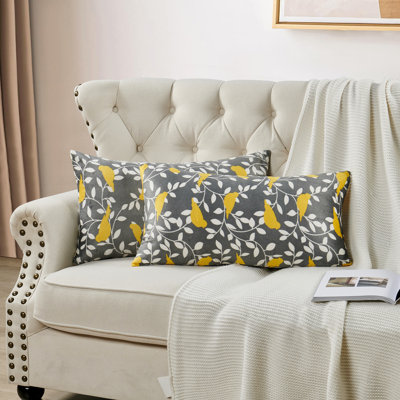 Floral Rectangular Lumbar Cushion Cover