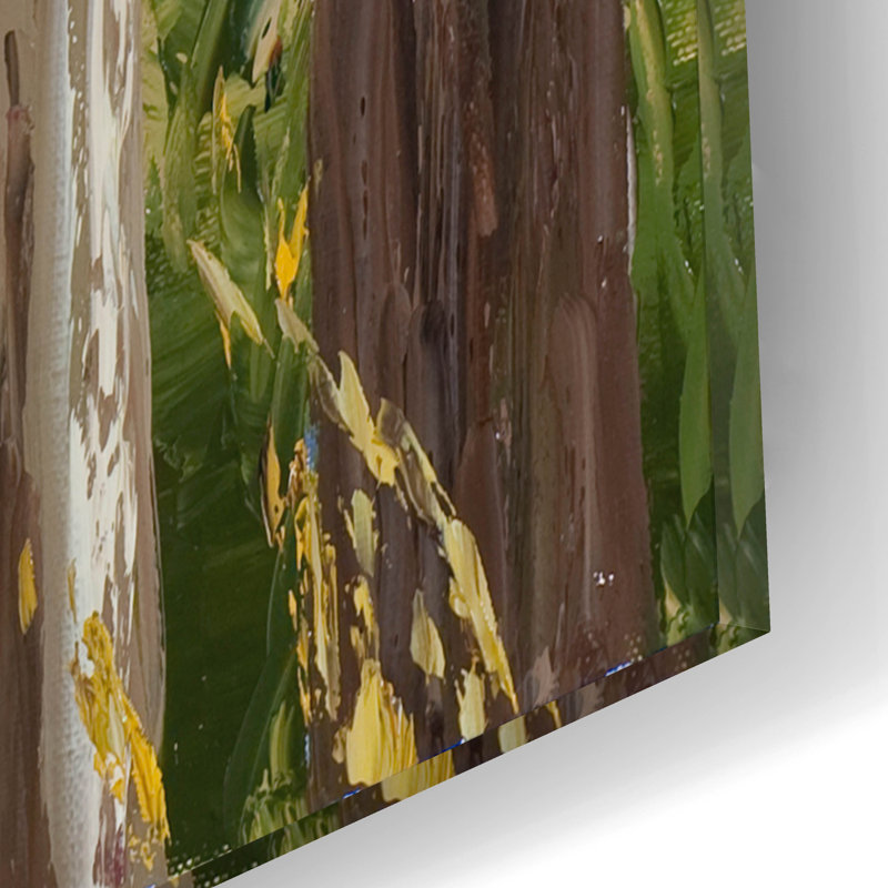  «Victorian Triptych 3» par Erin Dertner, art mural en verre acrylique, 12 po x 12 po