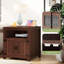 Table de bout 24 po avec station de charge, grande table d'appoint avec armoire de rangement et tablette ouverte 24 po-1523251027