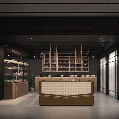 Comptoir de bar Retro Huron avec rangement et fonction de service