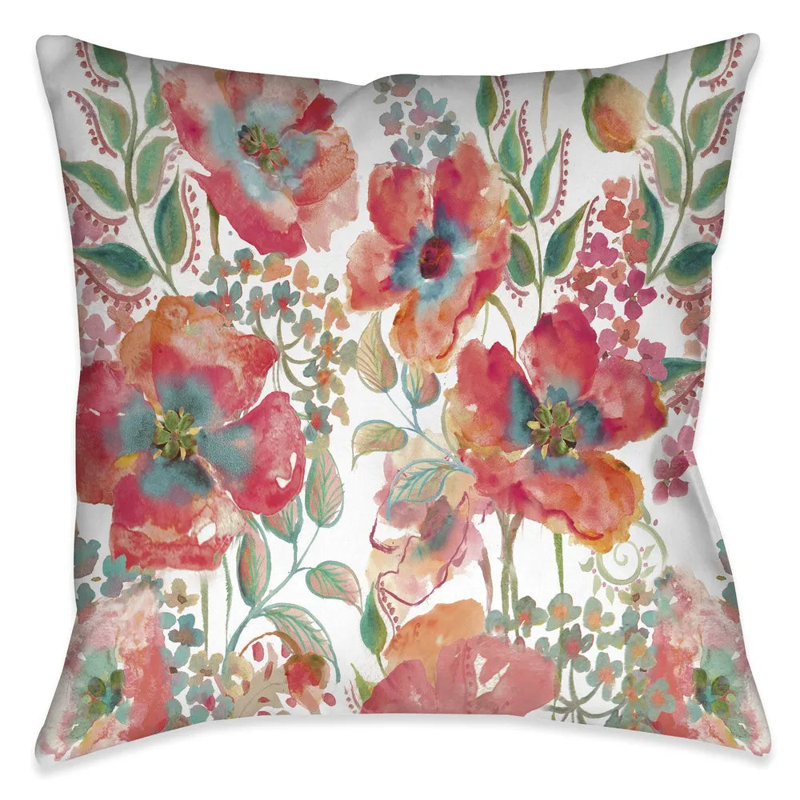Coussin décoratif bohémien, H 18 po x l 18 po