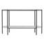 Console à 2 niveaux en marbre et fer allongés l 49,5 po Wilkins