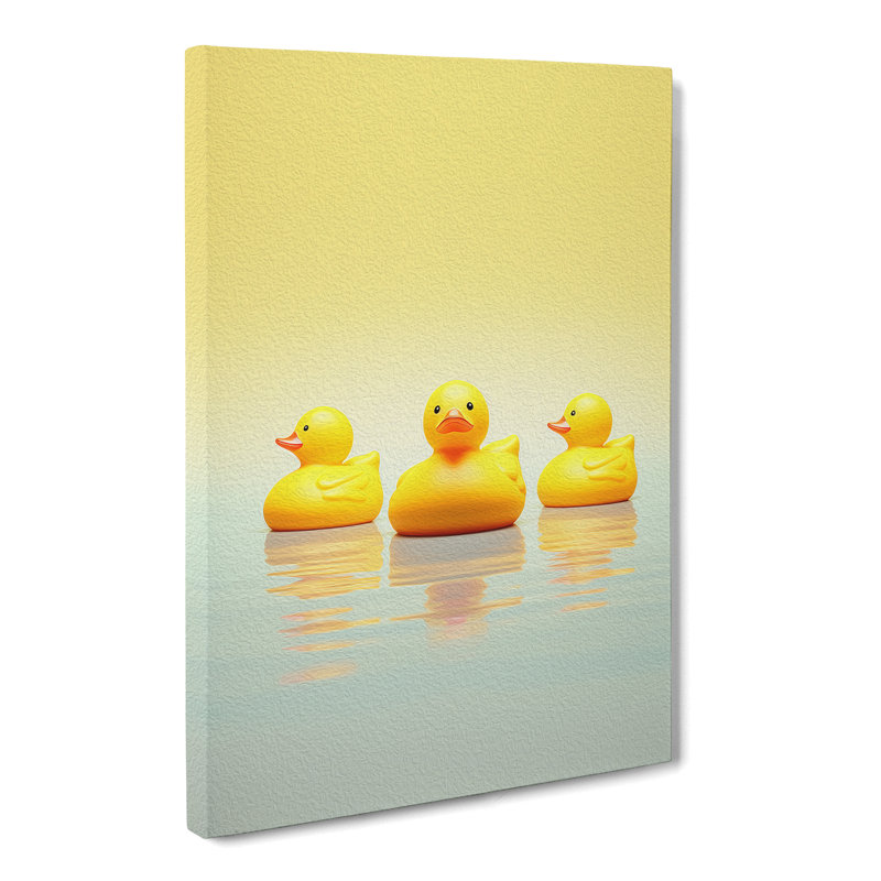 Rubber Ducks Minimalism No.2 - Wrapped Canvas, 76cm H x 50cm W x 3cm D