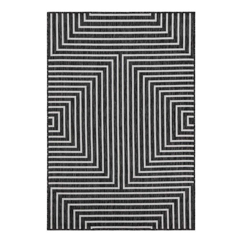 Geometric Indoor / Outdoor Rug, Rectangle 4'1" x 6'1"