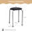 17.5 Inch Set Of 6 Portable Plastic Stack Stools With Metal Frame-1907942428