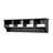 Raitsa 60" Contemporary Wall Mounted Coat Rack, Coat Hooks Wall Mount with 4 Shelves, Hallway or Entryway Storage Solution, 11.5"D x 60"W x 16.5"H, Black-1431013139