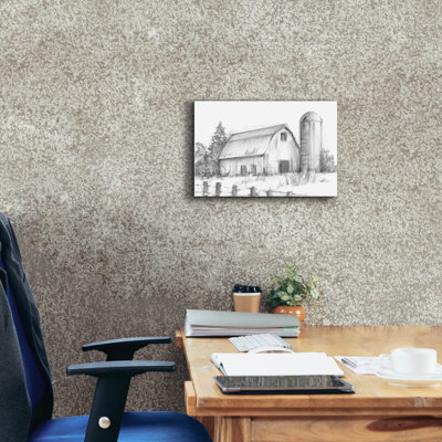 «Black and White Barn Study 1» par Ethan Harper, art mural sur toile