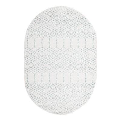 Tapis ivoire à motif géométrique ivoire d'Igon