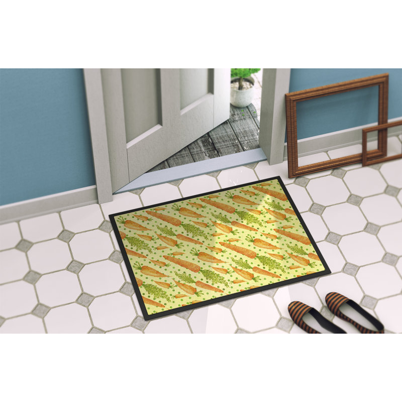 Tapis pour porte d’extérieur antidérapant carottes, Rectangle 2 pi x 3 pi