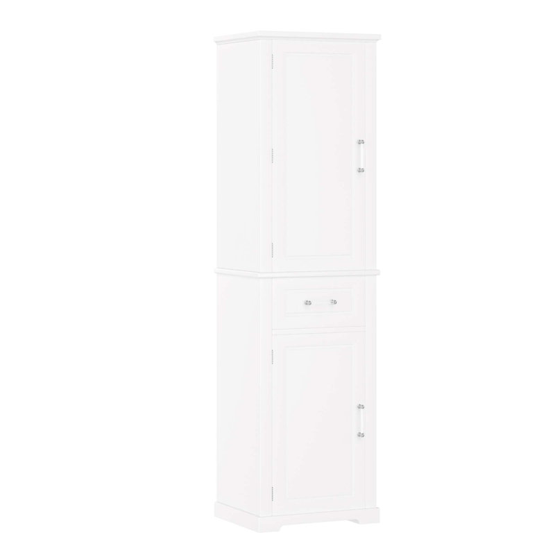 Bathroom Storage Cabinet, Narrow Tall Cabinet With Doors And Adjustable Shelves, 72.1" H x 40" W x 15.8" D