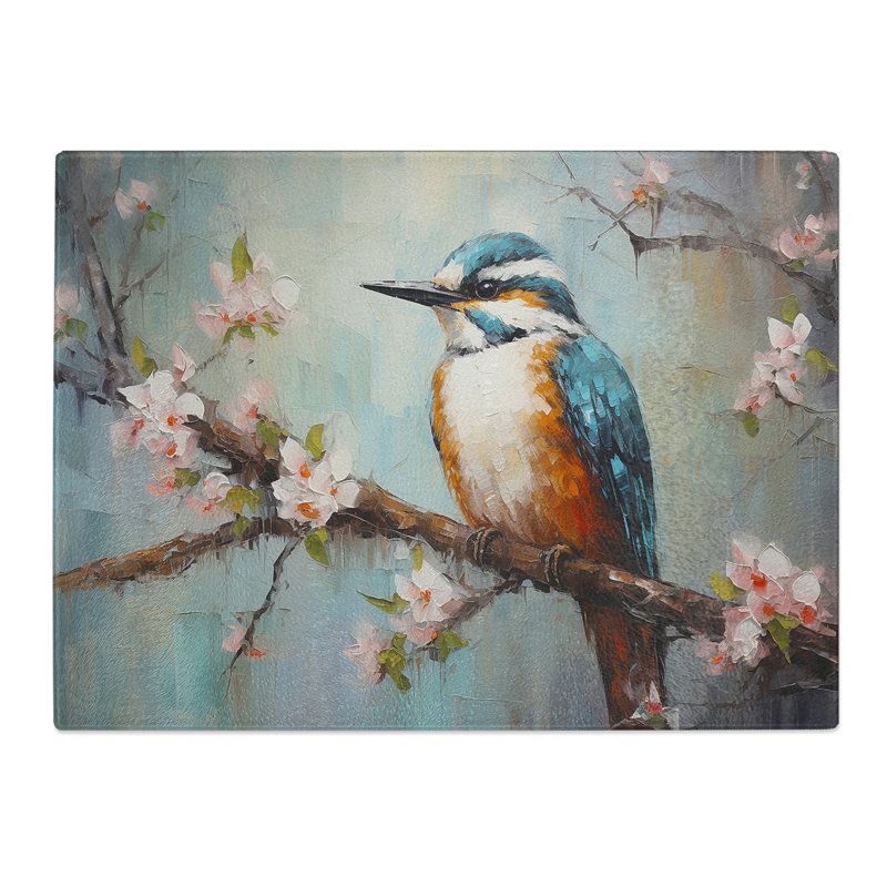 Kingfisher Palette Knife No.2  Glass Chopping Board