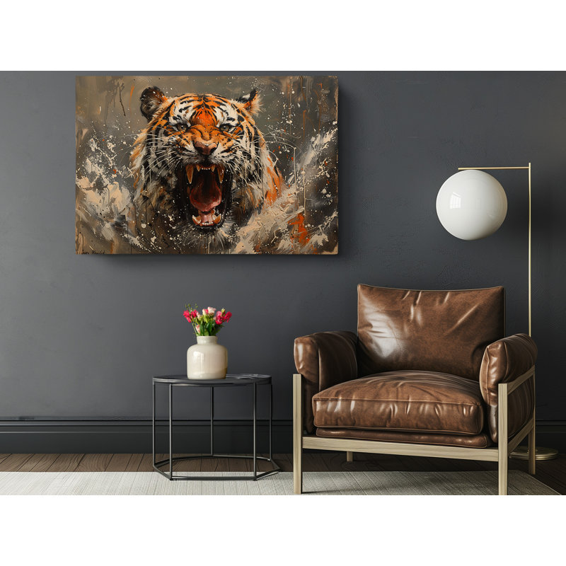 Reproduction de peinture à l'huile d'un tigre, art mural moderne pour la maison et le bureau, reproduction de peinture