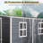 4X8ft Outdoor Storage Shed With Floor Resin Shed With Two-Window, Waterproof ,Lockable Doors-118091641-118091643
