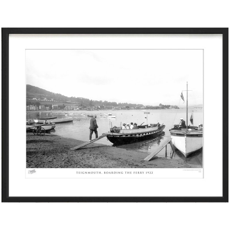Teignmouth, Boarding The Ferry 1922 by Francis Frith - Single Picture Frame Print, 45cm H x 60cm W x 2.3cm D