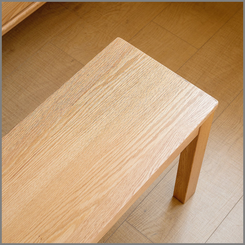 Banc de table en bois de chêne naturel pour salle à manger, 16.93 " H x 39.37 " L x 11.81 " D