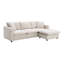 Tissu beige 4 avec canapé-lit modulaire en forme de L pour café, appartement Glamour-1252207941