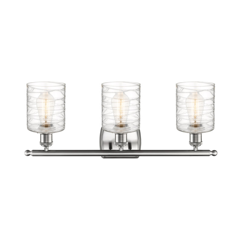 Éclairage de salle de bain à intensité variable à 3 lumières Leilani, Ampoule incandescente rétro de 60 watts