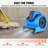 Floor Blower, 1/2 HP, 2600 CFM Air Mover For Drying And Cooling, Portable Carpet Dryer Fan With 4 Blowing Angles And Time Function, For Janitorial, Home, Commercial, Industrail Use, ETL Listed