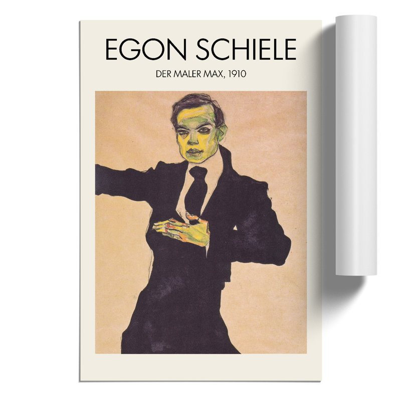 Maler Max by Egon Schiele - No Frame Print, 42cm H x 30cm W x 0.1cm D