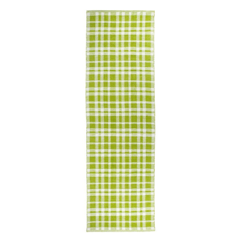 Tattersall Sprout Handwoven Indoor/Outdoor Rug, Runner 2'6" x 8'