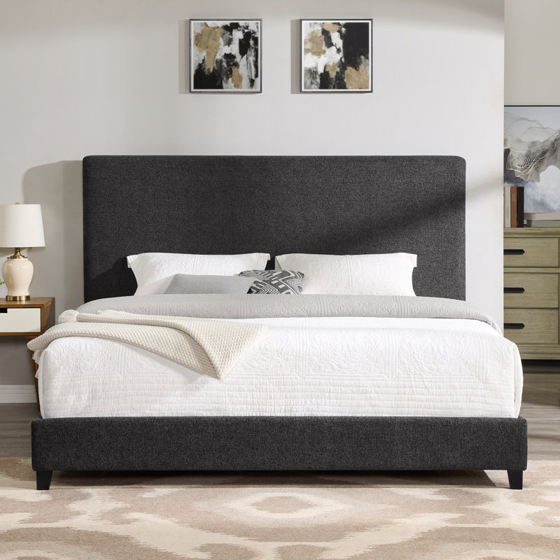 King Size Upholstered Platform Bed