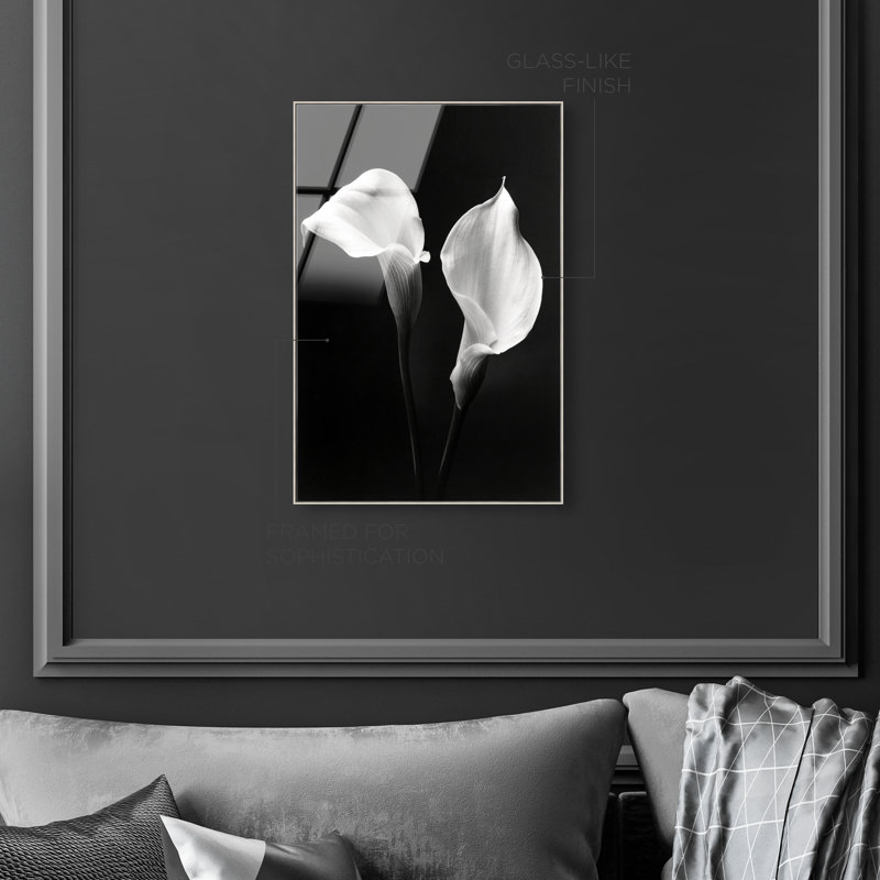 Calla Lily Print by Oliver Gal, 31" H x 21" W, Silver Floater Frame