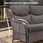 Ensemble de conversation de patio en osier tissé à la main pour 5 personnes avec chaises pivotantes, coussins en oléfine de 5 po-123855014-123855015