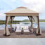 Extérieur 10,5 pi Pavillon de jardin en métal
