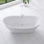 Baignoire de trempage autoportante 67 po en acrylique blanc brillant 67 po