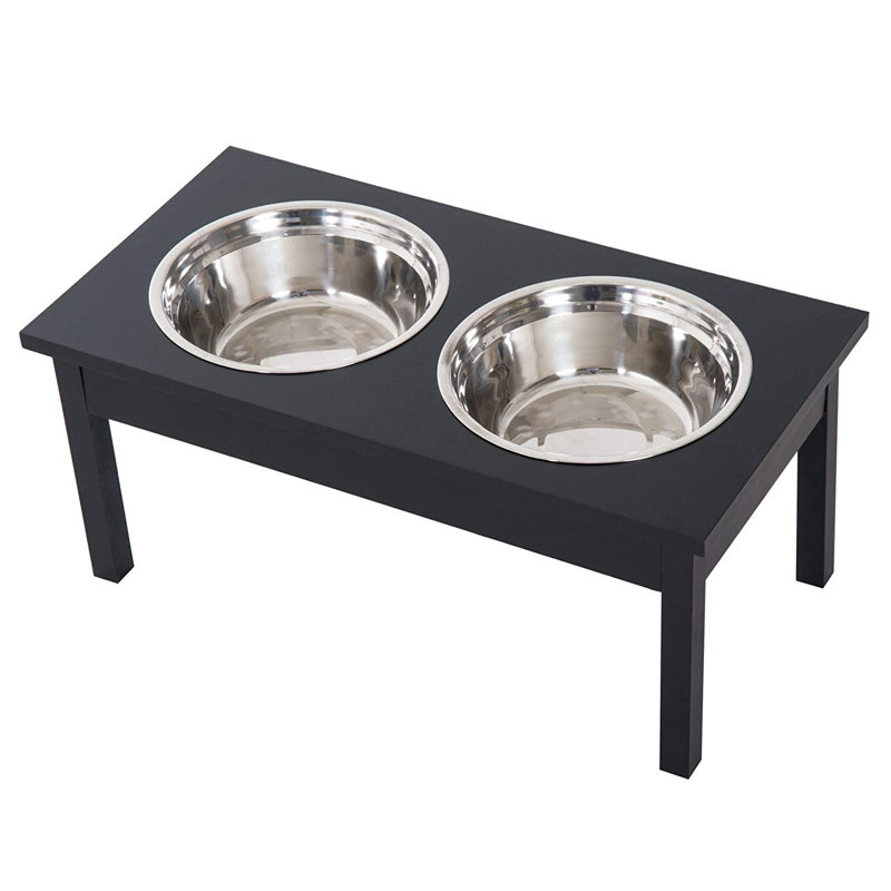 Anti-Skid Elevated Feeder, Black